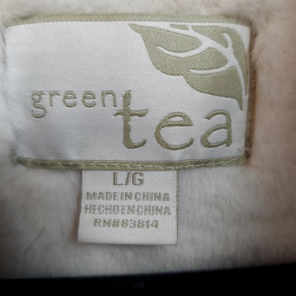 Green Tea Faux Fur Quilted Vest Size Large - Picture 4 of 8